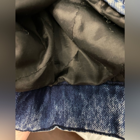 Vintage Superdry Men’s Size Large Distressed Jean Jacket Lined Sherpa Body Coat - Picture 5 of 12